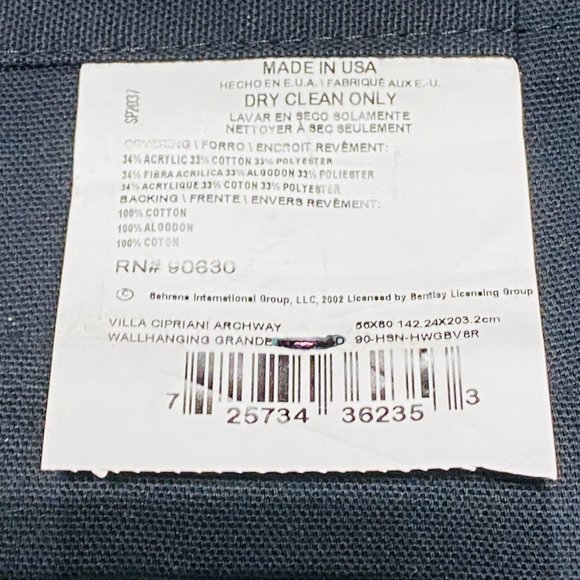 Villa Cipriani Archway Venice Italy Grande Tapestry Wall Hanging ~ Behrens - Picture 2 of 2